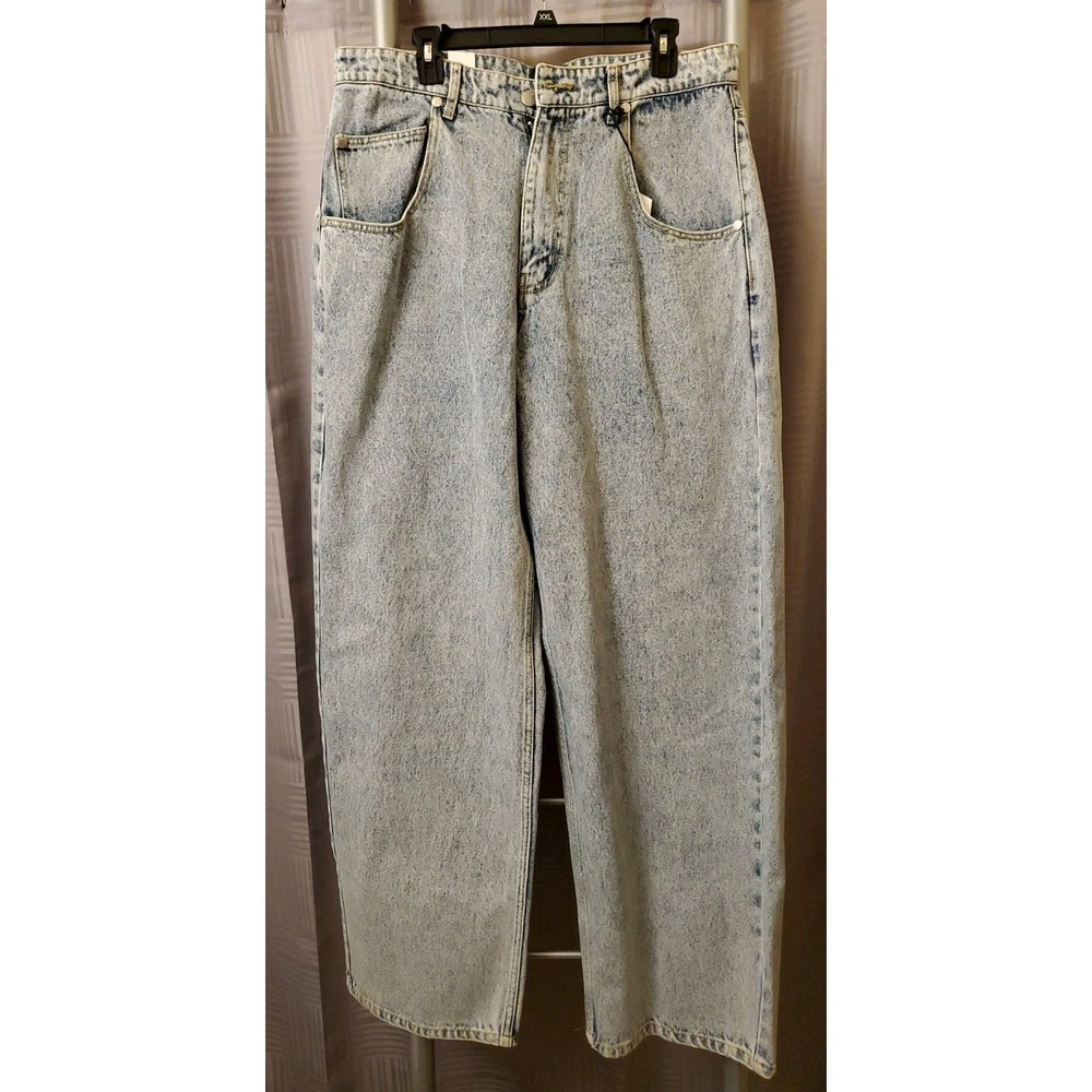 WESC Jay Wide Leg Jeans Unisex 5 Pocket‎ Light Wash 34x32